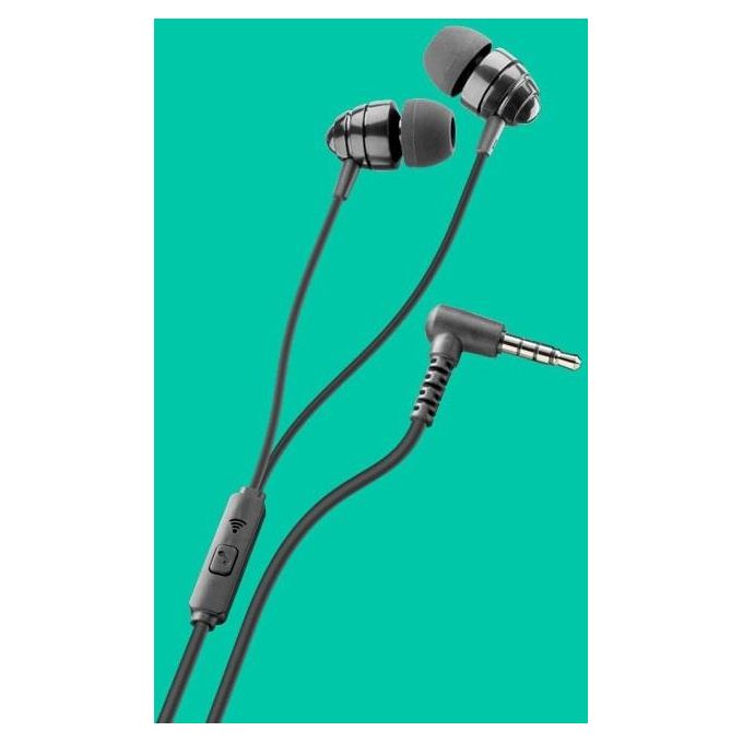 Cellular Line Auricolari In Ear con Microfono Nero
