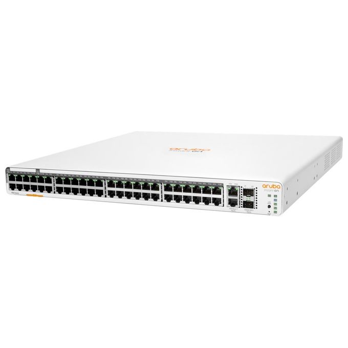 Aruba 48G 2XGT 2SFP+ POE 600W Instant On 1960 Switch Gestito L2+ Gigabit Ethernet 40p Class4 8p Class6 colore Bianco