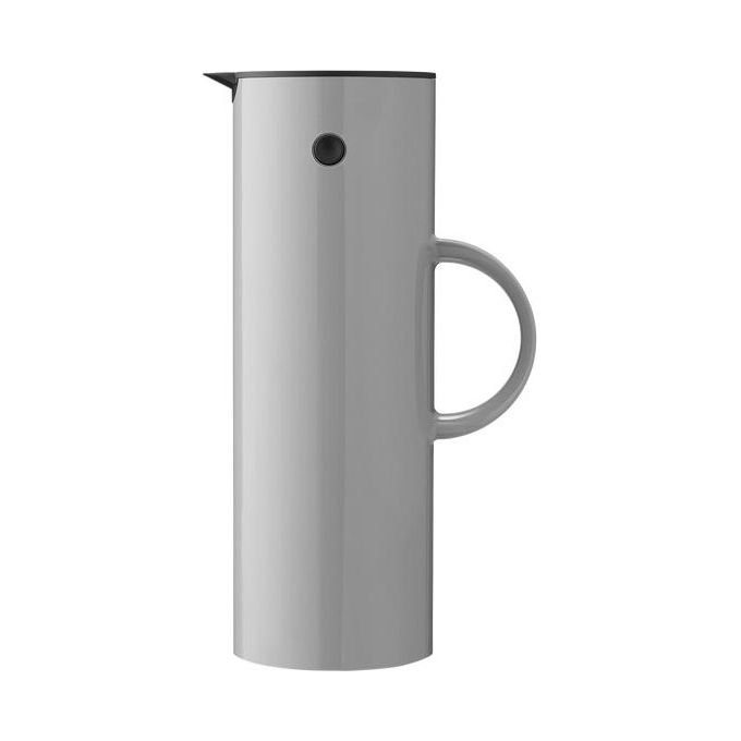 Stelton EM77 HELLGRAU EM77 Termos e Recipiente Isotermico 1 L in Vetro e ABS con Chiusura a Scatto e Tappo a Bilanciere colore Grigio