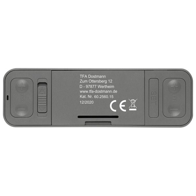 TFA Dostmann 60.2560.15 TWIST Sveglia Radiocontrollata Digitale LCD Snooze Regolabile Segnale DCF77 colore Grigio