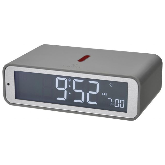 TFA Dostmann 60.2560.15 TWIST Sveglia Radiocontrollata Digitale LCD Snooze Regolabile Segnale DCF77 colore Grigio