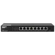 Qnap QSW-1108-8T Switch di Rete Non Gestito 8 Porte 2.5G Ethernet 100-1000-2500 Fanless Plug and Play colore Nero