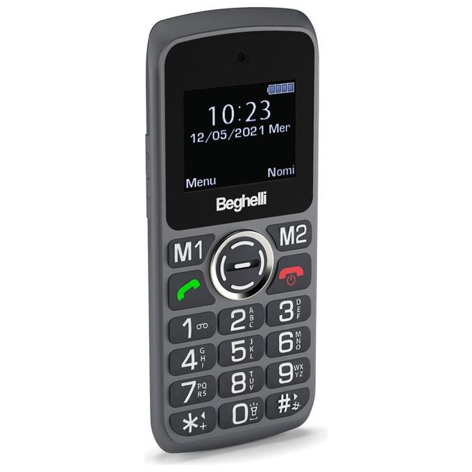 Beghelli 1130 Salvalavita Phone SLV10 Cellulare Senior Tasto SOS Dual SIM Display 1.77'' GSM colore Grigio