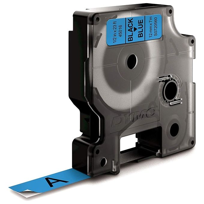 Dymo Nastro D1 12mmx7m Nero Blu