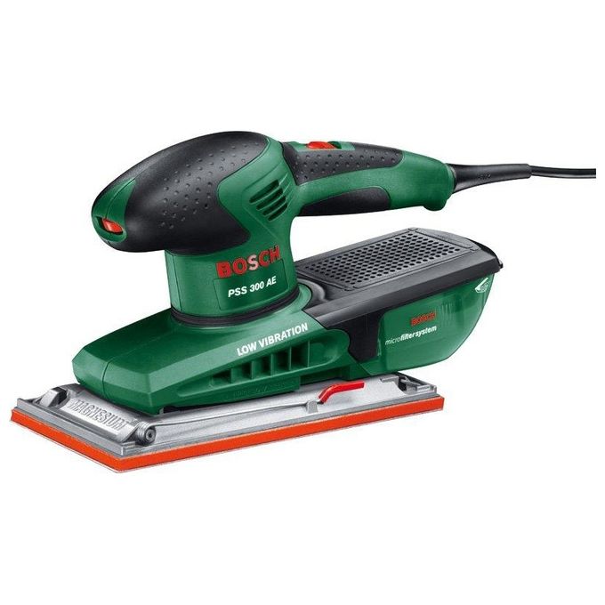 Bosch PSS 300 AE Levigatrice Orbitale 250w Velocita' Regolabile Piastra 114x230 mm con Sistema Microfilter