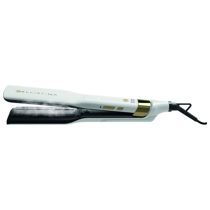 BELLISSIMA 11808 Steam Elixir Piastra per Capelli a Vapore Ceramica Argan 4 Temperature 170°C 230°C 235 W colore Bianco