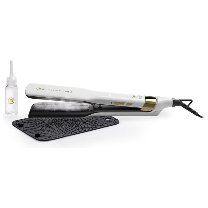 BELLISSIMA 11808 Steam Elixir Piastra per Capelli a Vapore Ceramica Argan 4 Temperature 170°C 230°C 235 W colore Bianco