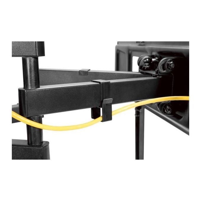 Nuova Video Suono N124 Supporto TV a Parete Doppio Braccio 37'' 75'' 45 Kg VESA 600x400 mm colore Nero