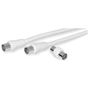 Nuova Video Suono Cavo Prolunga Antenna Spina Presa per Tv Con Adattatore Spina 10mt