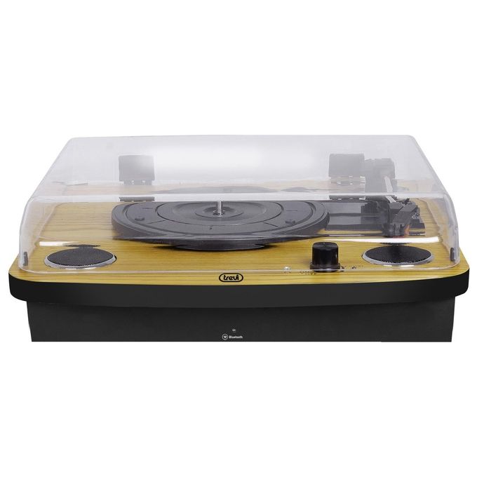 Trevi TT 1022 BT Giradischi Stereo Bluetooth 33 45 78 rpm 2 Altoparlanti 3W Uscita RCA AUX-IN Mobile in Legno colore Nero