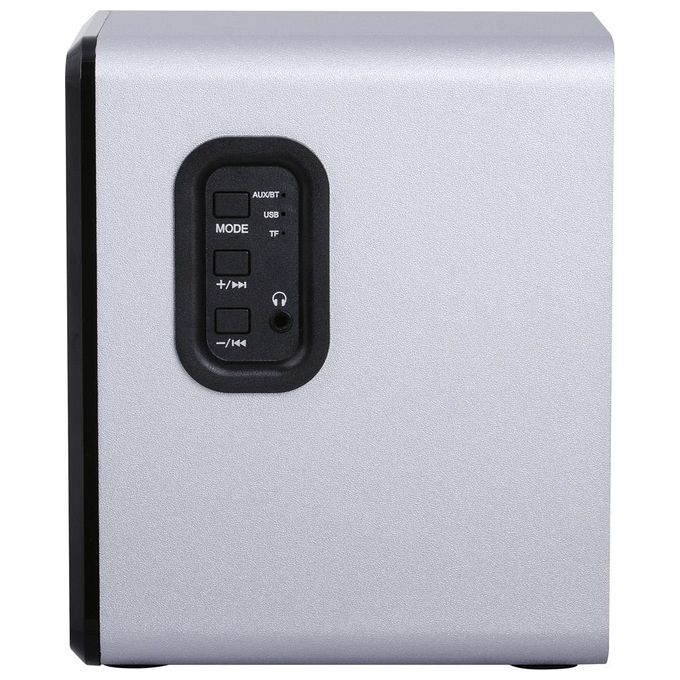 Trevi AVX 565 BT Casse Bluetooth 2.0 Altoparlanti Amplificati 50W 2 vie Bass Reflex USB MicroSD AUX-IN Telecomando colore Nero Argento