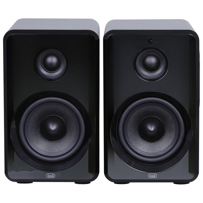 Trevi AVX 565 BT Casse Bluetooth 2.0 Altoparlanti Amplificati 50W 2 vie Bass Reflex USB MicroSD AUX-IN Telecomando colore Nero Argento