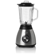 Melchioni 11760370 Frullo Glass Frullatore da tavolo 600 W 1,5 L 5 velocita' 6 lame in acciaio inox vaso in vetro colore Nero Acciaio