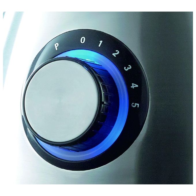 Melchioni 11760370 Frullo Glass Frullatore da tavolo 600 W 1,5 L 5 velocita' 6 lame in acciaio inox vaso in vetro colore Nero Acciaio