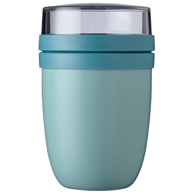 Mepal 107647092400 Ellipse Contenitore per il pranzo Termico 0,7 L con 2 Scomparti in Acciaio Inox e PP colore Verde