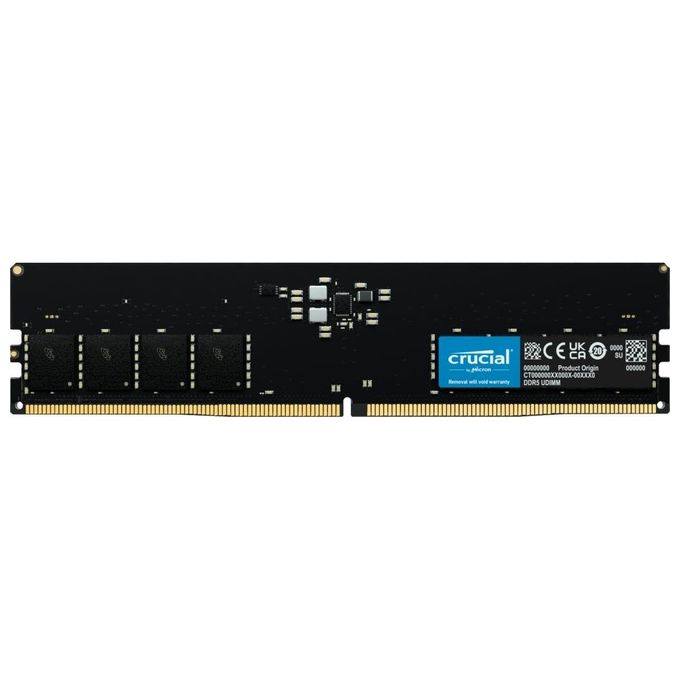 Crucial CT32G48C40U5 RAM DDR5 32GB 4800MHz CL40 288 pin 1.1 V colore Nero