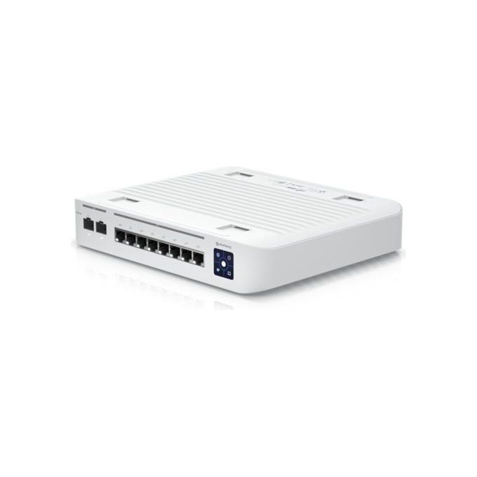 Ubiquiti USW-ENTERPRISE-8-POE-EU UniFi Switch Gestito L3 8 Porte 2.5G Ethernet PoE+ 120W 2 Slot SFP+ colore Acciaio Inox