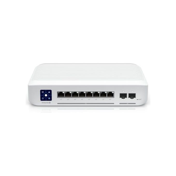 Ubiquiti USW-ENTERPRISE-8-POE-EU UniFi Switch Gestito L3 8 Porte 2.5G Ethernet PoE+ 120W 2 Slot SFP+ colore Acciaio Inox