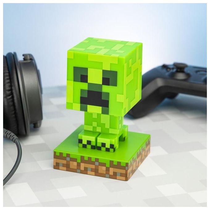 Paladone PP6593MCFV2 Minecraft Creeper Icon Light Lampada da Tavolo PVC 12 cm colore Verde