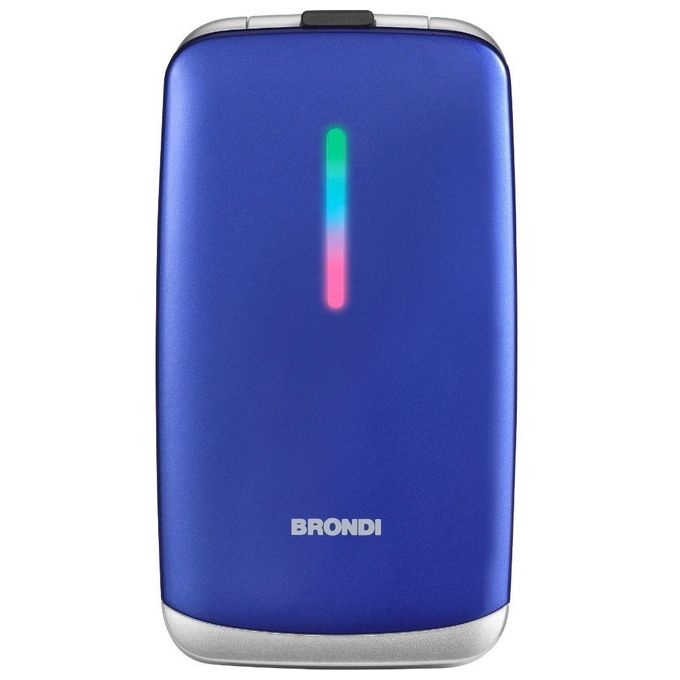 Brondi 10277052 Contender Telefono Cellulare GSM DUAL SIM con Tasti Grandi e Display 3'' colore Blu-Viola