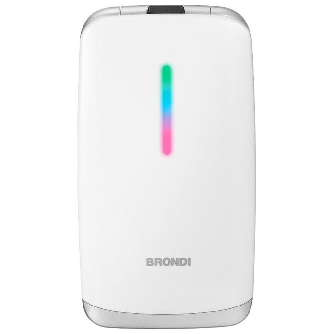 Brondi CONTENDER Telefono Cellulare per Anziani Dual SIM 3'' Tasti Grandi Radio FM Bluetooth colore Bianco