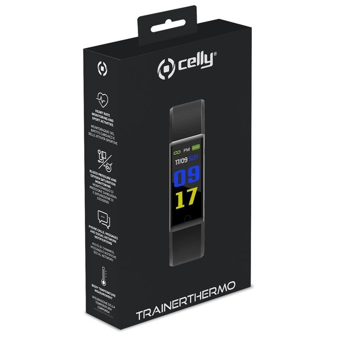 Celly Trainer SmartBand Thermo Nero