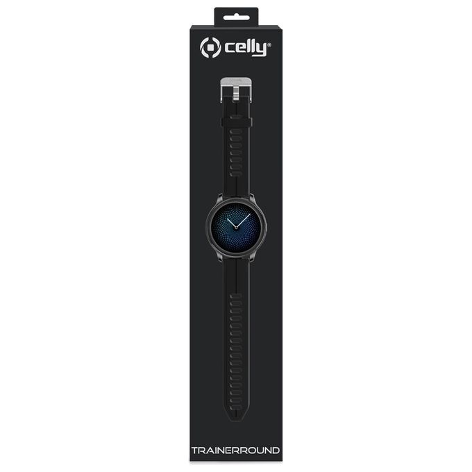 Celly TRAINERROUNDBK Smartwatch Sportivo con Display Touch 1.69 Pollici GPS Integrato Impermeabile fino a 1 m colore Nero