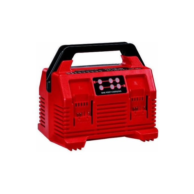 Einhell 4512102 Power X-Quattrocharger 4A Caricabatterie per 4 Batterie Power X-Change Ricarica Parallela 2x2 4 A 18 V Impugnatura Integrata Indicatore LED 6 Livelli colore Nero