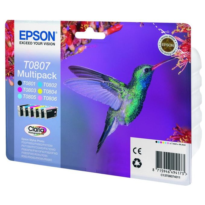 Epson Multipack (t080) 6 Colori Blister