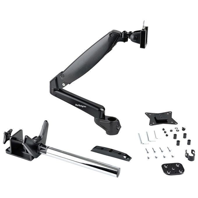 StarTech ARMPIVOTE2 Supporto per Monitor da Scrivania Braccio Singolo VESA 75x75 100x100 mm Regolabile in Altezza e Snodato Fino a 32'' o 49'' Ultrawide 8 Kg colore Nero