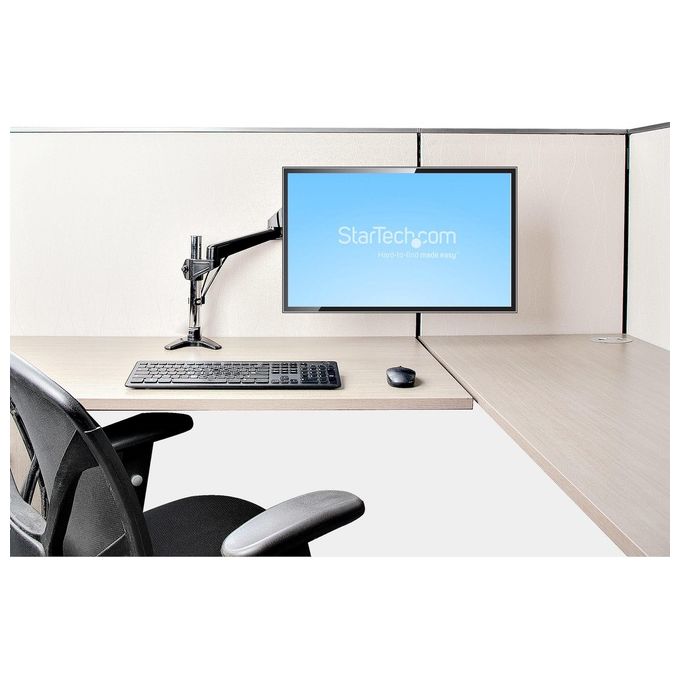 StarTech ARMPIVOTE2 Supporto per Monitor da Scrivania Braccio Singolo VESA 75x75 100x100 mm Regolabile in Altezza e Snodato Fino a 32'' o 49'' Ultrawide 8 Kg colore Nero
