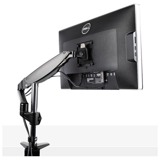 StarTech ARMPIVOTE2 Supporto per Monitor da Scrivania Braccio Singolo VESA 75x75 100x100 mm Regolabile in Altezza e Snodato Fino a 32'' o 49'' Ultrawide 8 Kg colore Nero