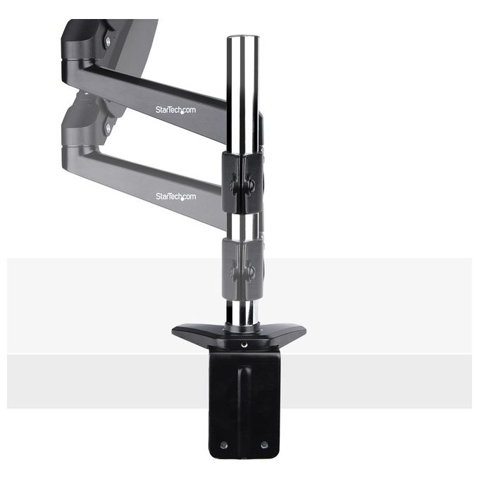 StarTech ARMPIVOTE2 Supporto per Monitor da Scrivania Braccio Singolo VESA 75x75 100x100 mm Regolabile in Altezza e Snodato Fino a 32'' o 49'' Ultrawide 8 Kg colore Nero