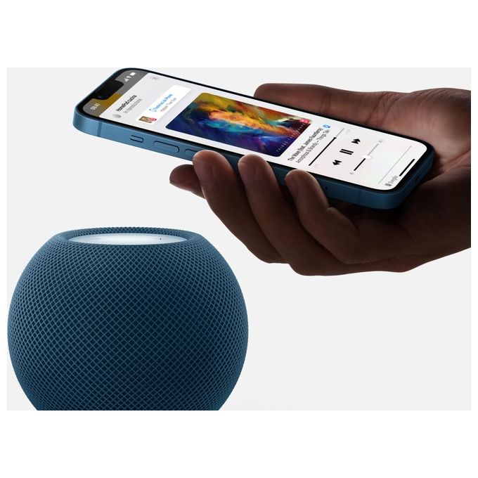 Apple MJ2C3SM-A HomePod mini Smart Speaker 20W Wi-Fi Bluetooth 5.0 Siri campo sonoro 360° colore Blu