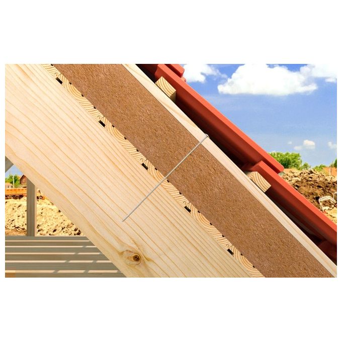 Fischer 568169 PowerFast FPF II WTP Vite per Costruzioni in Legno Diametro 8 mm Lunghezza 260 mm Filettatura Parziale Testa Flangiata Impronta TX40 Zincata Bianca colore Bianco