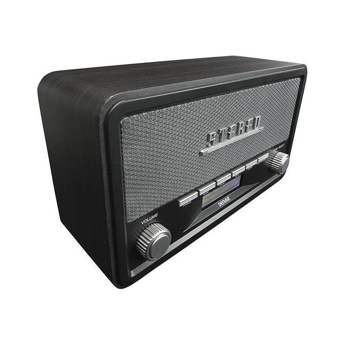 Denver 111111000510 DAB-18 Radio Portatile Digitale con Bluetooth DAB+ FM Sveglia e Display LCD colore Grigio