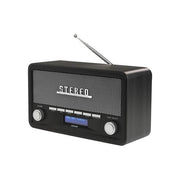 Denver 111111000510 DAB-18 Radio Portatile Digitale con Bluetooth DAB+ FM Sveglia e Display LCD colore Grigio
