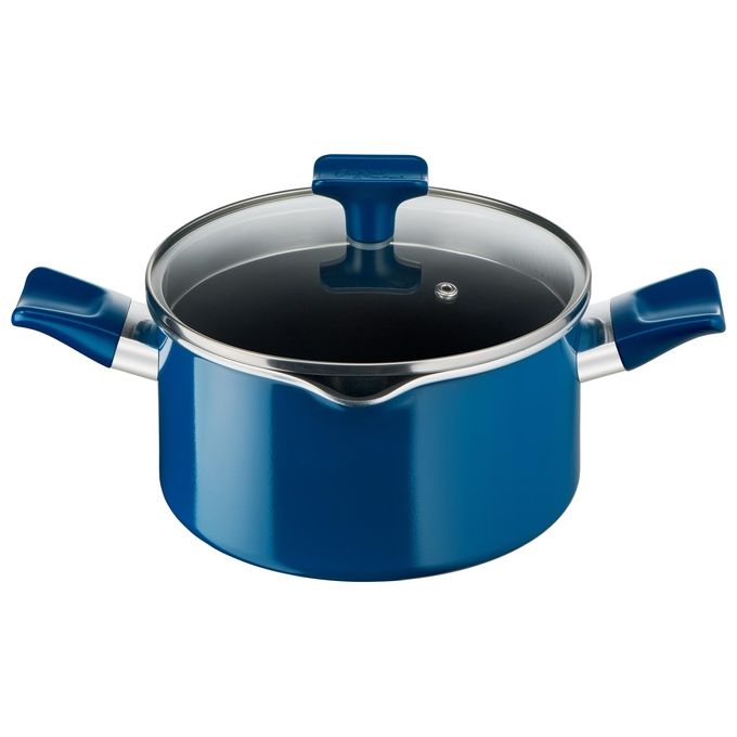 Tefal G804S404 Chefclub Set Pentole 5 Pezzi con Rivestimento in Titanio Antiaderente Tecnologia Thermo-Spot Compatibile Induzione colore Blu Menta