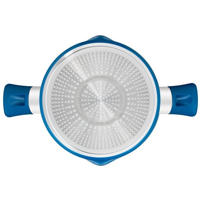 Tefal G804S404 Chefclub Set Pentole 5 Pezzi con Rivestimento in Titanio Antiaderente Tecnologia Thermo-Spot Compatibile Induzione colore Blu Menta