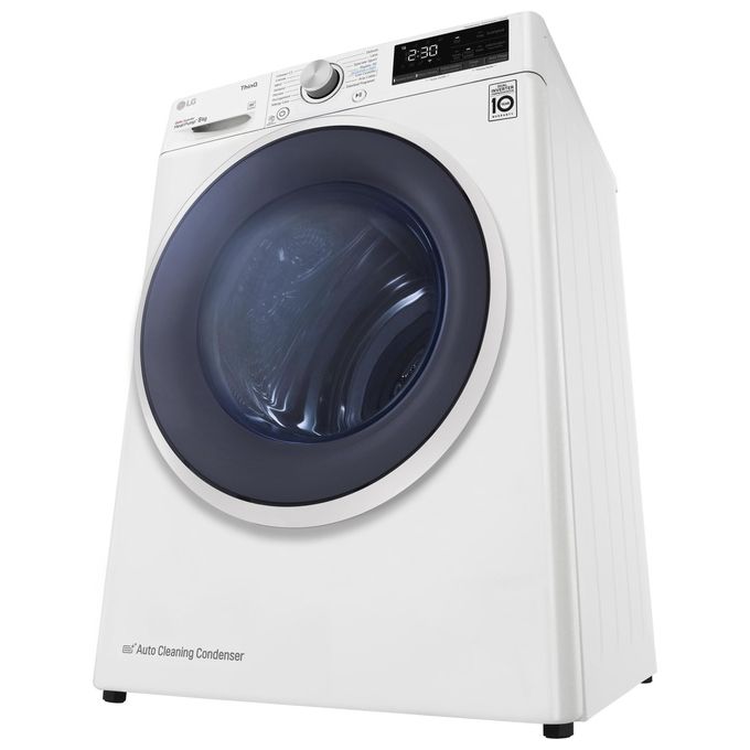 LG RH80V9AVHN DUAL Inverter Asciugatrice Pompa di Calore 8 Kg Classe C Eco Hybrid Wi-Fi Condensatore Autopulente (85x60x69 cm) colore Bianco