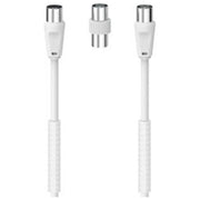 Hama Cavo Antenna M-F con Adattatore M-M 85dB Ferrite 1.5mt Bianco