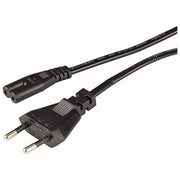 Hama Cavo di Collegamento alla Rete Elettrica Spina 10A -Presa 2 Poli 1.5mt Nero
