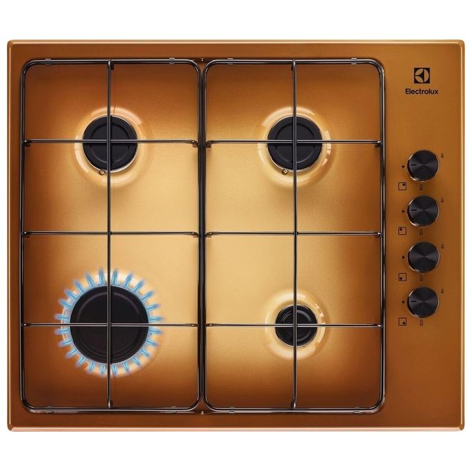 Electrolux KGS6404T Serie 300 Piano cottura Gas 60 cm 4 fuochi SicurGas accensione a manopola colore Terra di Francia
