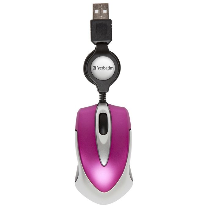 Verbatim go mini Optical Travel Mouse hot pink