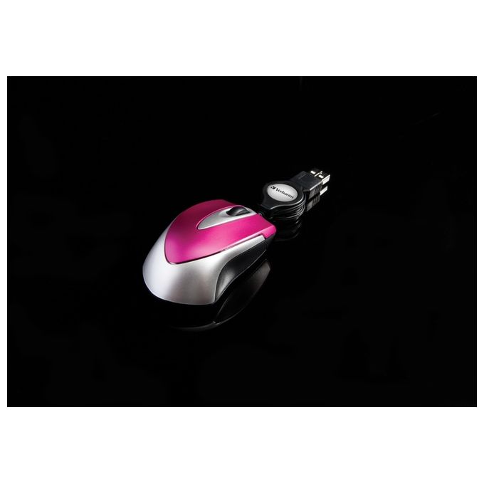 Verbatim go mini Optical Travel Mouse hot pink