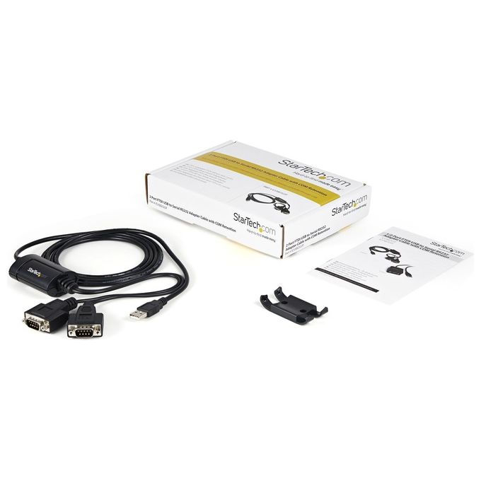 StarTech Cavo adattatore RS-232 USB FTDI a seriale 2 porta, con interfaccia COM