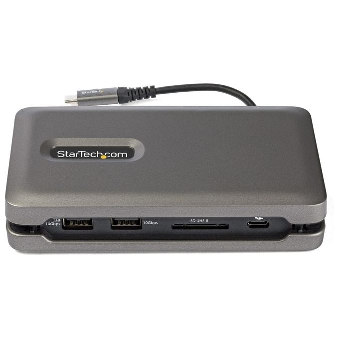 StarTech DKT31CSDHPD3 Adattatore Multiporta USB C 6 in 1 HDMI 4K 60Hz 2 Porte USB 3.2 Gen 2 10Gbps Lettore SD Ethernet Gigabit Power Delivery 100W colore Grigio