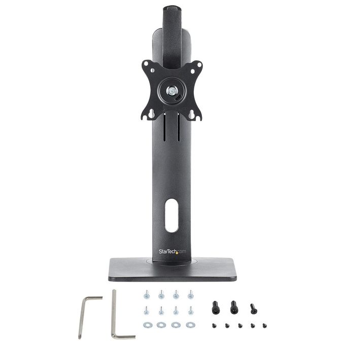 StarTech.com FPPNEUSTND Supporto da Tavolo per Monitor Regolabile Altezza 265-415 mm Inclinazione -15° +15° Rotazione 180° VESA 75x75 100x100 mm colore Nero