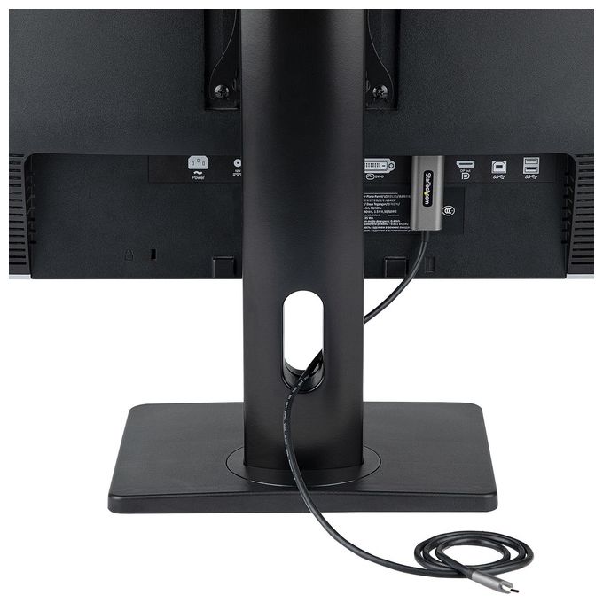 StarTech.com FPPNEUSTND Supporto da Tavolo per Monitor Regolabile Altezza 265-415 mm Inclinazione -15° +15° Rotazione 180° VESA 75x75 100x100 mm colore Nero