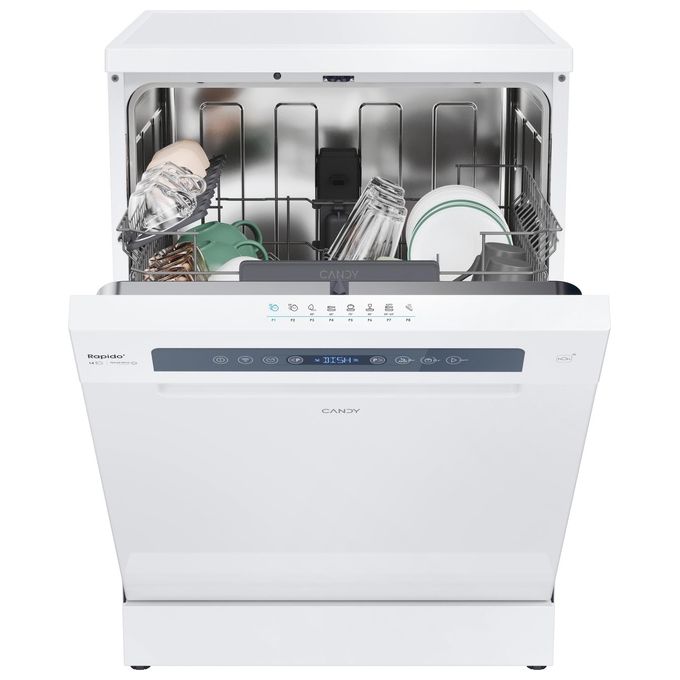 Candy CF 4C6F0W Rapido' Lavastoviglie Libera Installazione 14 coperti Classe C 46 dB WiFi app hOn (85x60x60 cm) colore Bianco